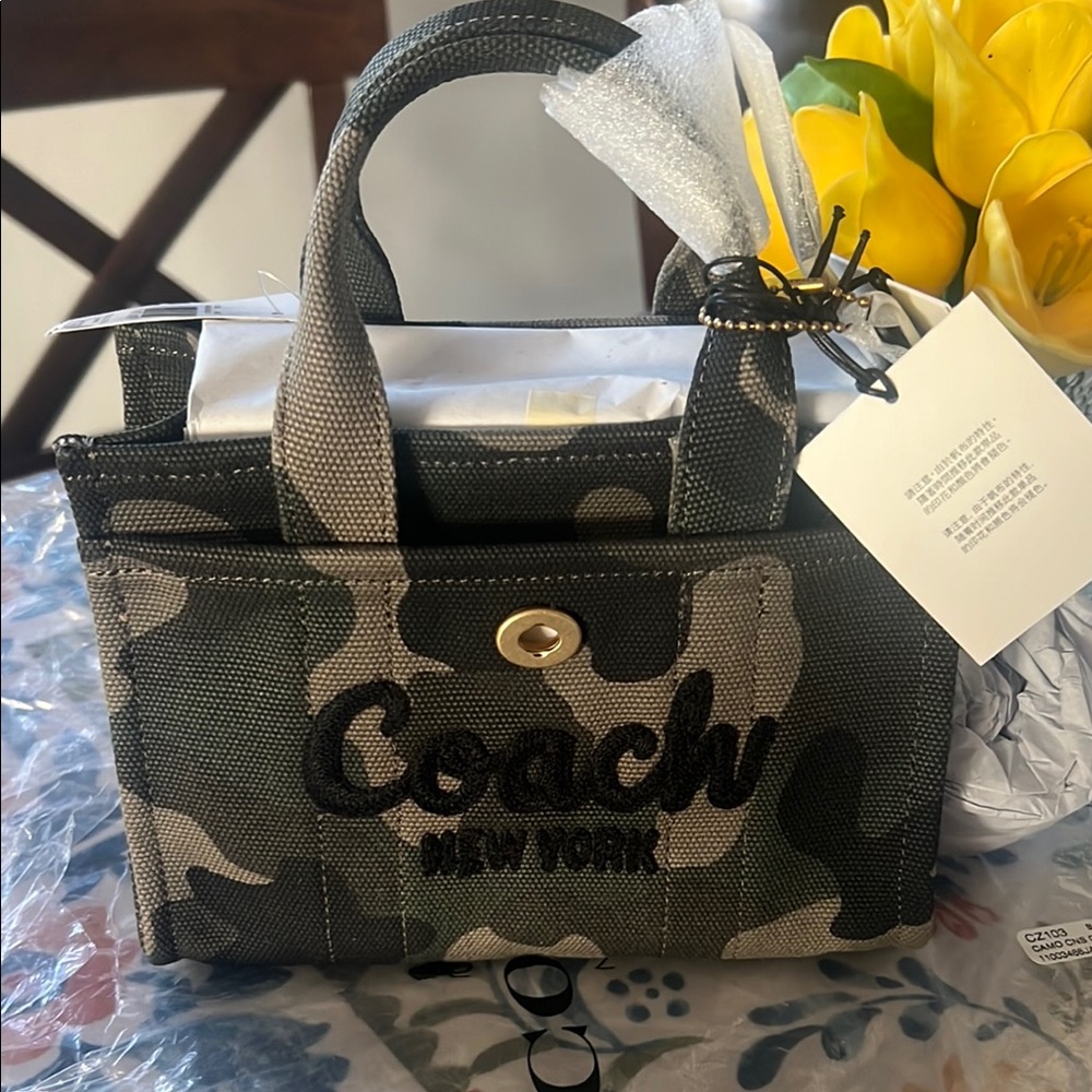 Coach Camouflage Canvas Tote Bag